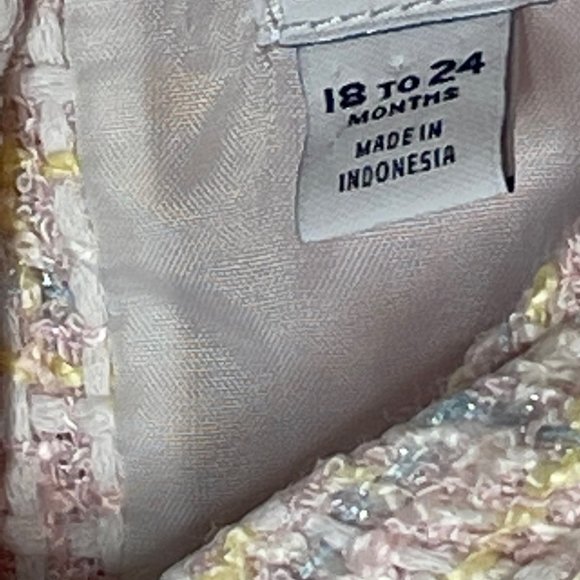 Janie and Jack Toddler Dress Pastel Plaid Bow Sleeveless Size 18-24M - Picture 6 of 10